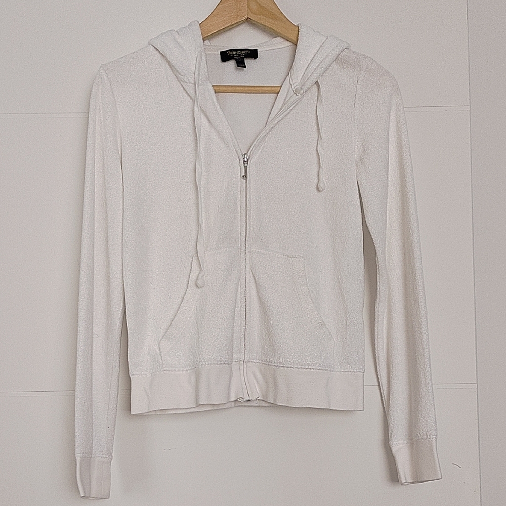 Juicy Couture White Zip-Up Hoodie